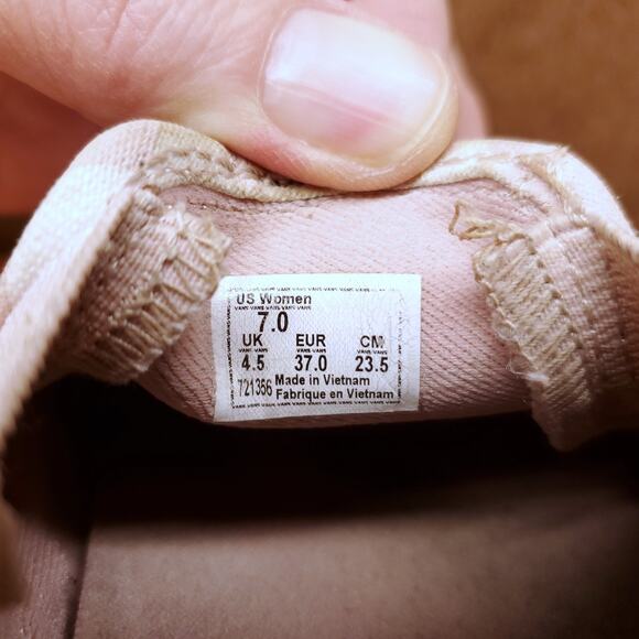 Vans Slip On Sneakers Women's 7 Pink Checkered Custom DIY Graffiti Grunge Skater - Picture 9 of 9